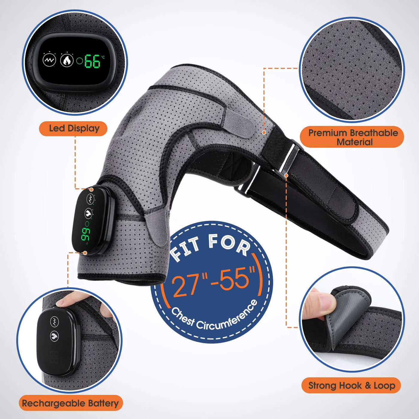 Electric Heating Shoulder Massage Brace